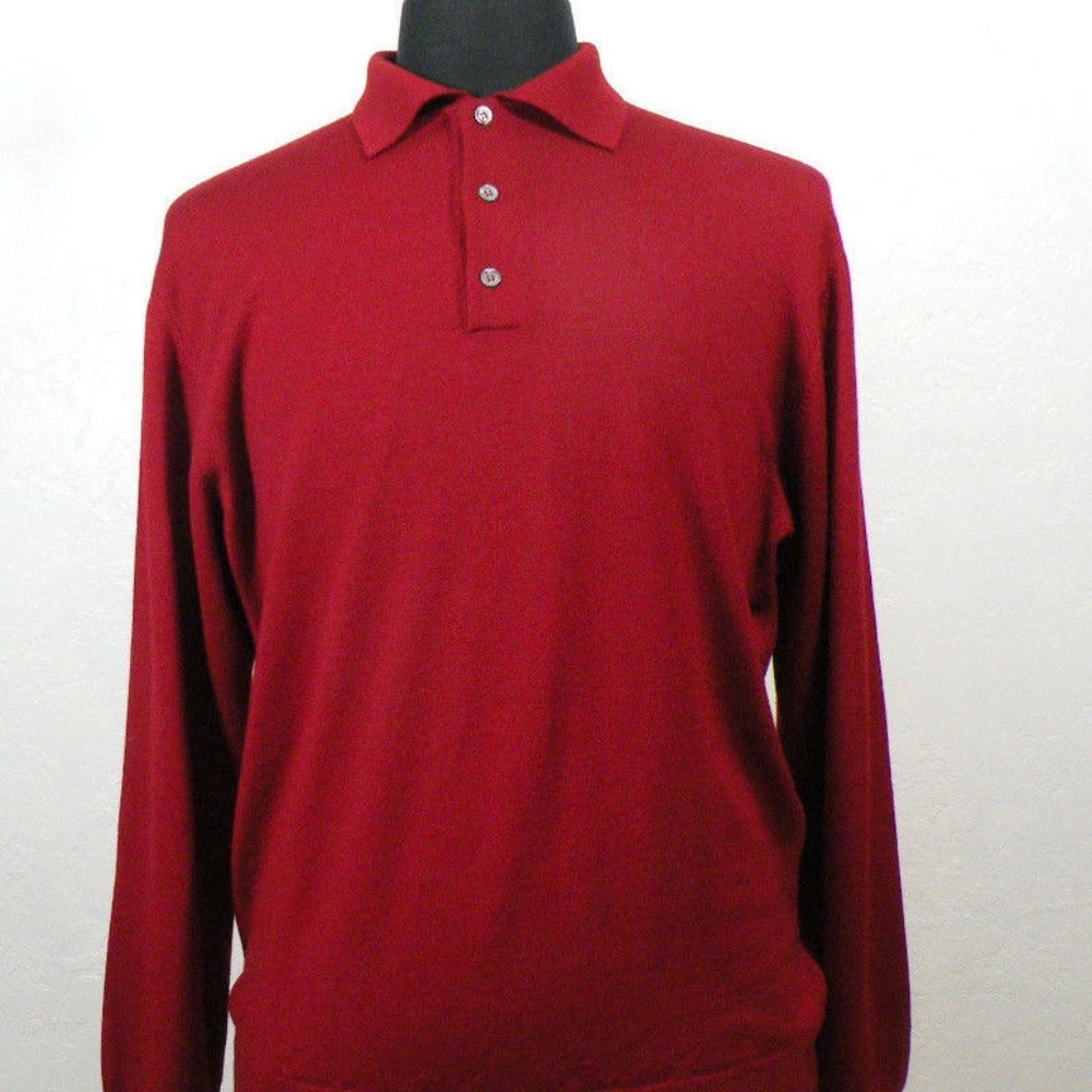Metropolitan View Mens Long Sleeve Polo Sweater